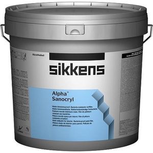 Sikkens Alpha Sanocryl 10 Liter - Wit | Muurverf | Sikkens Muurverf | Muurverf binnen | Muurverf Wit