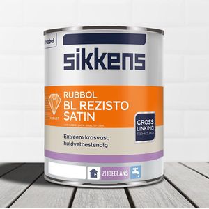 Sikkens Rubbol BL Rezisto Satin - 0,5 Liter - Wit / Kleur | 8711115332543 | Verf | Lakverf Binnen