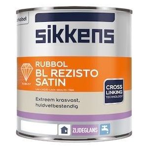 Sikkens Rubbol BL Rezisto Satin | 0,5 Liter - Donkere kleur | Lakverf | Sikkens Lak | Lakverf binnen | Houtverf | Houtverf binnen