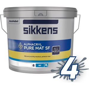 Sikkens Alphacryl Pure Mat Sf Muurverf Voor Binnen 5 Liter