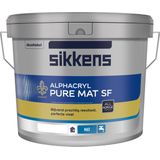 Sikkens Alphacryl Pure Mat SF Wit 10 liter wit Muurverf Dekkend Binnen Mat