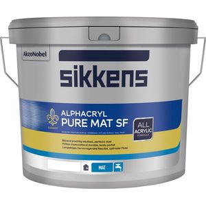 Sikkens Alphacryl Pure Mat SF | 5 Liter - Lichte kleur | Muurverf | Sikkens Muurverf | Muurverf binnen