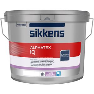 Sikkens Alphatex IQ Zijdeglans - Muurverf 10 liter Donkere kleur - Muurverf