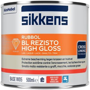 Sikkens Rubbol BL Rezisto High Gloss 500 ml 100% Wit - Aflakken