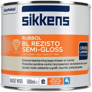 Sikkens - Rubbol BL Rezisto Semi-Gloss - Lakverf - Wit - 0,5 Liter