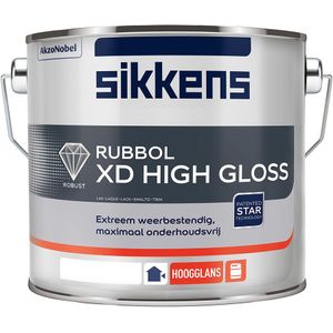 Sikkens Rubbol XD High Gloss | 2,5 Liter - Donkere kleur | Lakverf | Sigma Lak | Lakverf buiten | Houtverf | Houtverf buiten