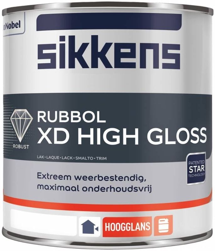 Sikkens - Rubbol XD High Gloss - Verf - Donker - 0,5 Liter