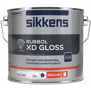 Sikkens Rubbol XD High Gloss Wit liter wit Lakverf Dekkend Buiten Hoogglans