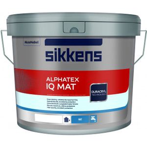 Sikkens Alphatex IQ Mat - Muurverf 10 liter Donkere kleur - Muurverf - Verfwinkel is tot 50% goedkoper