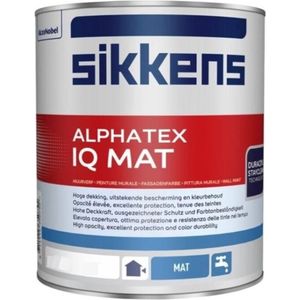 Sikkens Alphatex IQ Mat - Muurverf 1 liter 100% Wit - Muurverf