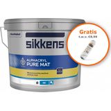 Sikkens Alphacryl Pure Mat SF Wit liter wit Muurverf Dekkend Binnen Mat