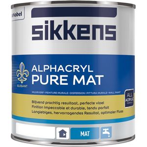 Sikkens Alphacryl Pure Mat SF 2,5 Liter Donkere kleur - Muurverf