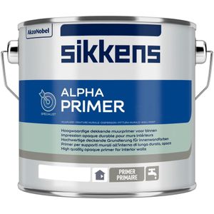 Sikkens Alpha Primer - Sikkens Grondverf - Primer Verf - 5 liter - Wit
