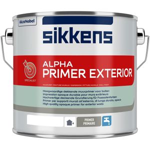 Sikkens Alpha Primer Exterior - Sikkens Grondverf - Primer Verf - 2,5 liter - Wit