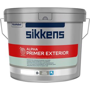 Sikkens Alpha Primer Exterior - Sikkens Grondverf - Primer Verf - 10 liter - Wit