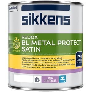 Sikkens Redox BL Metal Protect Satin 1 liter Donkere kleur - Aflakken - Verfwinkel is tot 50% goedkoper