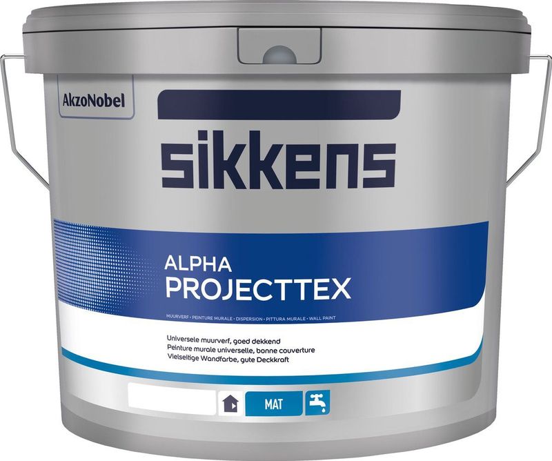 Sikkens Topkleuren muurverf Alpha Projecttex liter Ral 9010
