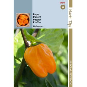 Hortitops - Peper Habanero oranje 10 zaden - 300000 Scoville
