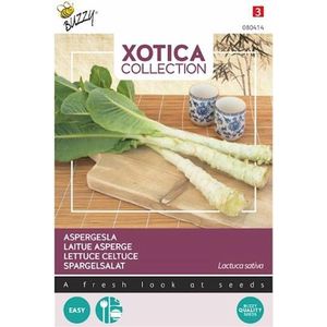 Buzzy® Xotica Palmboom Sla - Aspergesla Zaden - Frisse en Knapperige Bladgroente voor Salades en Sandwiches