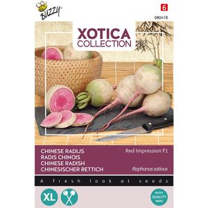 Buzzy Xotica - groentezaad - Japanse of chinese radijs Red Impression F1