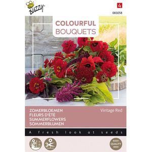 Buzzy bloemzaad - Zomerbloemen Vintage Red | Colorful Bouquets