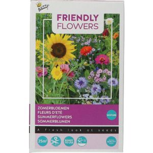 Buzzy - Strooidoosje - Bloemenmengsel - Zomerbloemen - 25 m² - Meer dan 20 soorten
