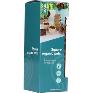 SOGO Biologische Kweekpotjes Vierkant 6 cm 10 stuks