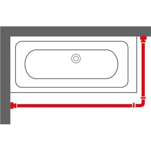 Sealskin Seallux Douchegordijnstangset - Chroom