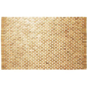 Sealskin Woodblock - Badmat 52x90 cm - 100% gerecycled hout - Teak Lichtbruin