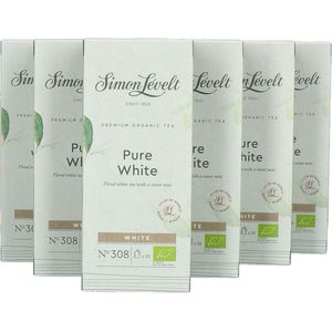 Simon Lévelt - Pure White - 6 doosjes x 20 builen - 6 pack - Theezakjes
