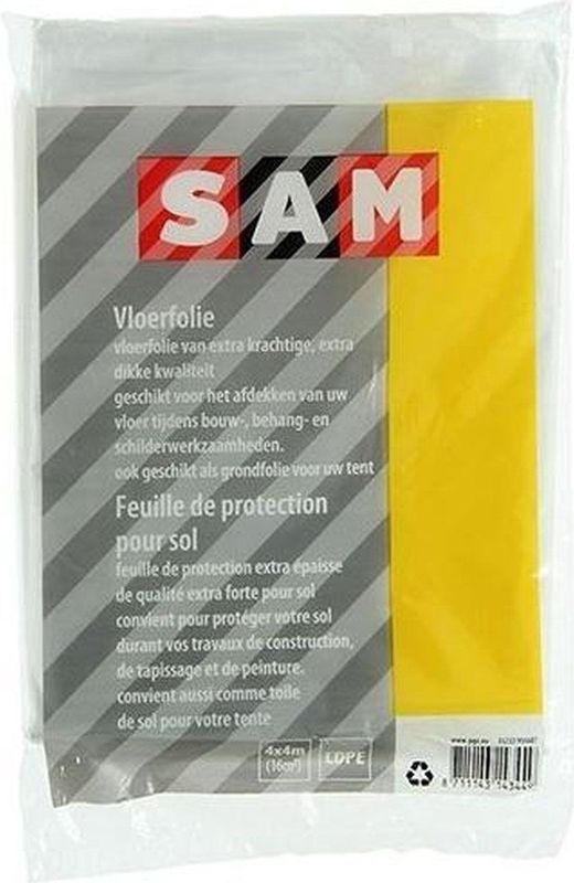 SAM - Vloerfolie - Transparant - Extra Sterk - 4x4 Meter