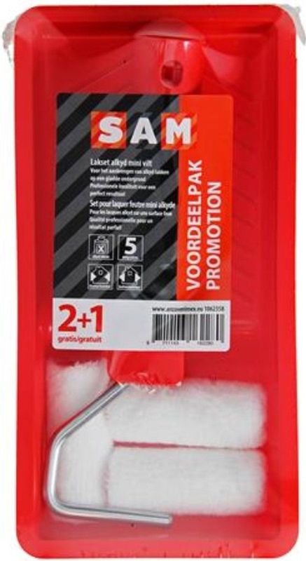 Sam - 5-delige Synthetische Lakset - Inclusief 2 x 5cm Rolletjes - Bakje