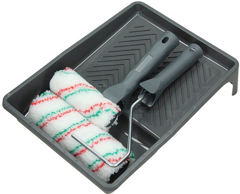 SAM - Anti-spat Muurverfset - 5 Delig - Verfbakje en Rollers - Vacht