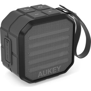 Aukey SK-M13 - Draagbare Mini Bluetooth-luidspreker met ingebouwde microfoon - draadloze verbinding tot 10 m - waterbestendig IP65 - Grijs