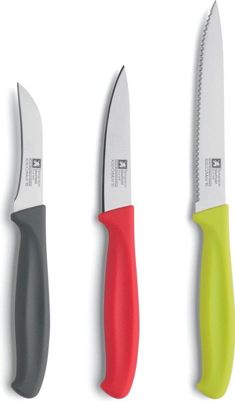 Richardson Sheffield Colours- 3 delige schil-/huishoudmessenset