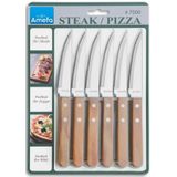 Steakmesser Amefa Pizza Wood (6-teilig)