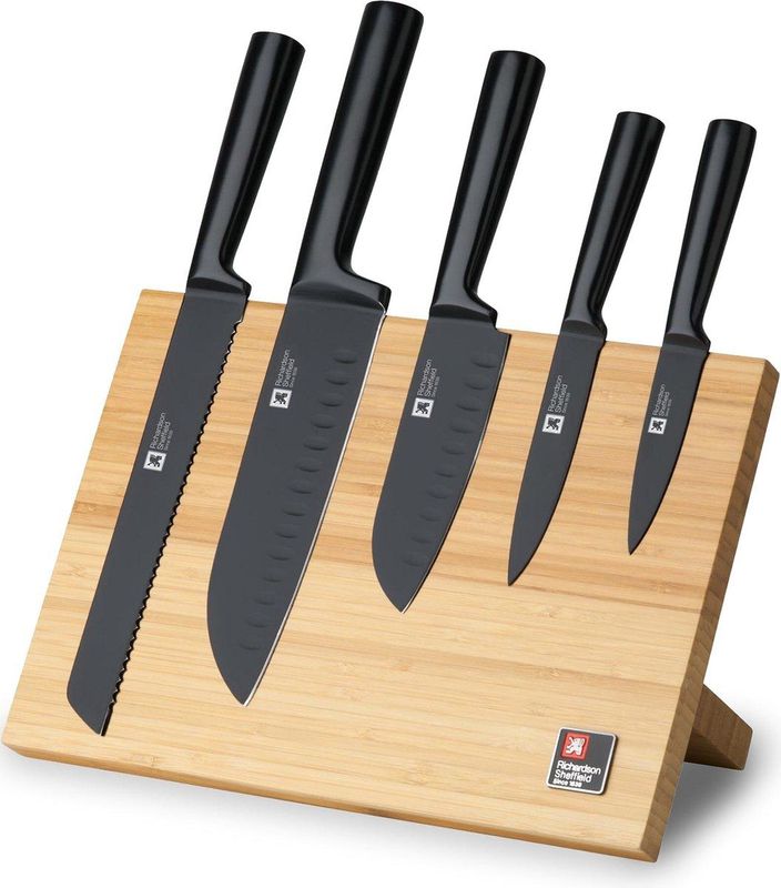 Richardson Sheffield - Nox 5-Delige Messenset met Magnetisch Messenblok - Bamboe