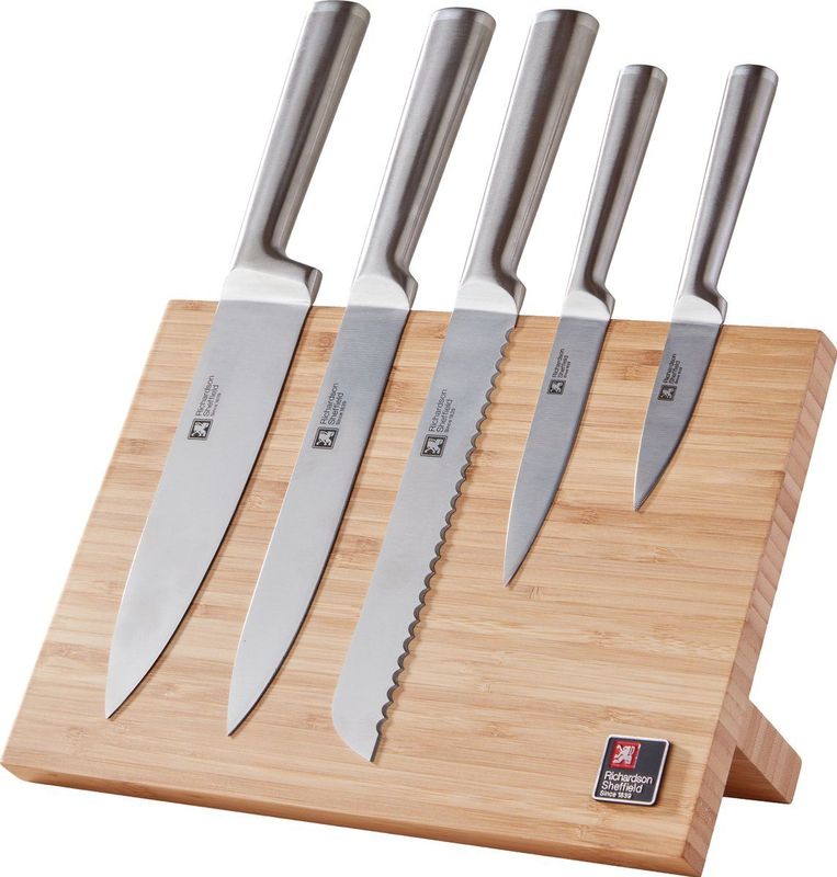 Richardson Sheffield Visage - 5 delige messenset op magneetbord - Natural Bamboo