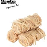 Samba Aanmaakhoutwol, Aanmaakkrullen, Wokkels - 1 Kilo Voordeelverpakking