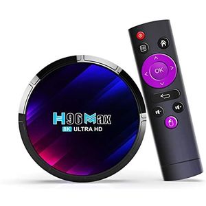Android 13.0 TV Box, H96 Max DDR4 4 GB RAM 32 ROM RK3528 Quad-Core 64bit WiFi6 Dual 2.4G/5.8G WiFi Ethernet 1000M BT5.0 8K HDR10+Ultra HD USB3.0 Smart Home Speler