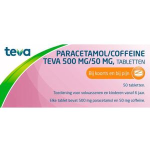 Teva Paracetamol coffeine 500/50  50 tabletten