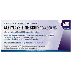 Teva Acetylcysteine 600mg  30 bruistabletten