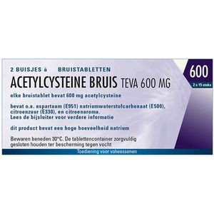 Teva Acetylcysteine 600mg  7 bruistabletten