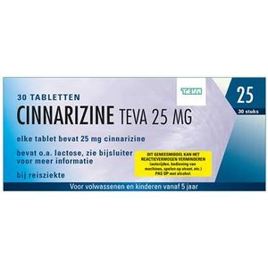 Teva - Cinnarizine - 25 mg - 10 Tabletten