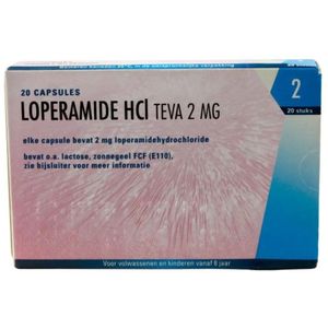 Teva Loperamide HCL 2 mg 20 capsules