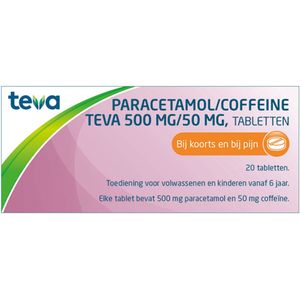 Teva - Paracetamol Coffeine - 500/50 - 20 Tabletten