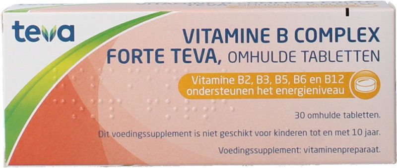 Vitamine B Complex Forte Tabletten Teva Strip