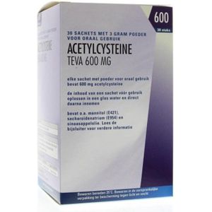 Teva - Acetylcysteïne 600 mg - Poeder voor Oraal Gebruik - 30 Sachets