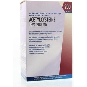 Teva - Acetylcysteïne - Poeder voor Oraal Gebruik - 200 mg - 20 Sachets