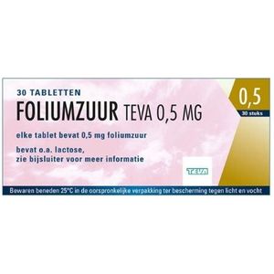 Teva Foliumzuur 0,5mg 30 Tab
